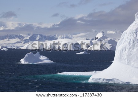 Cruising down the Gerlache Strait, Antarctica