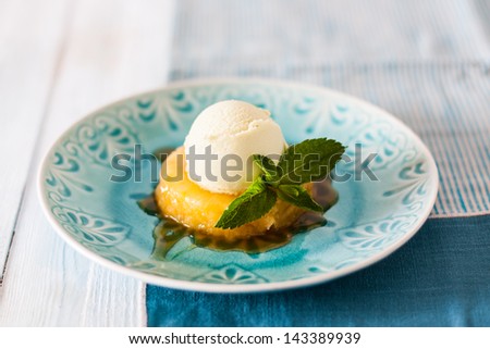 Mango-avocado ice cream
