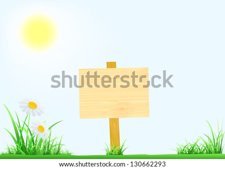 A wooden sign on the lawn