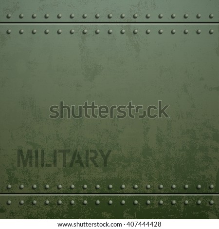 Old military armor texture with rivets. Metal background. Stock vector illustration.