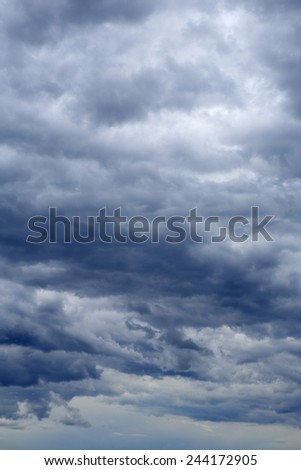 dark storm clouds before heavy rain
