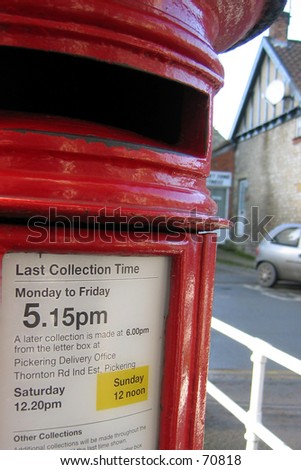 UK postal box in rural area