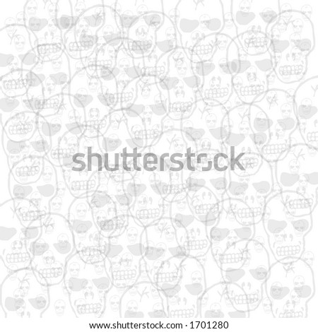 Fun halloween pattern of skulls for printed invitations and the like