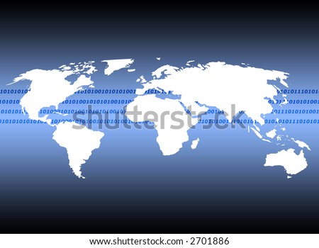 world map outline. stock photo : Outline of world