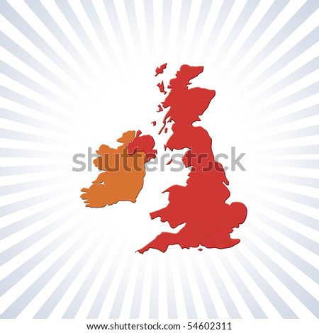 Map Of Uk Outline. UK and Eire outline map