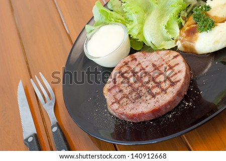 Ham, Steak, Pork, Food, Meat, Meal, Cross Section, Food And Drink, Meat And Alternatives