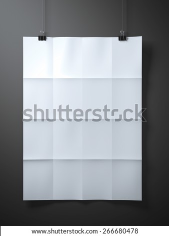 White folded  sheet of paper