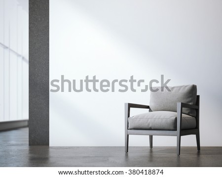 Office interior with armchair. 3d rendering