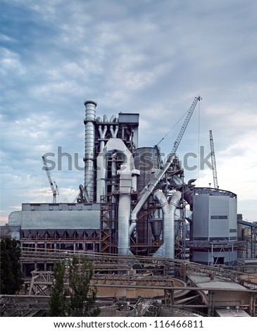 Plant, factory, cement