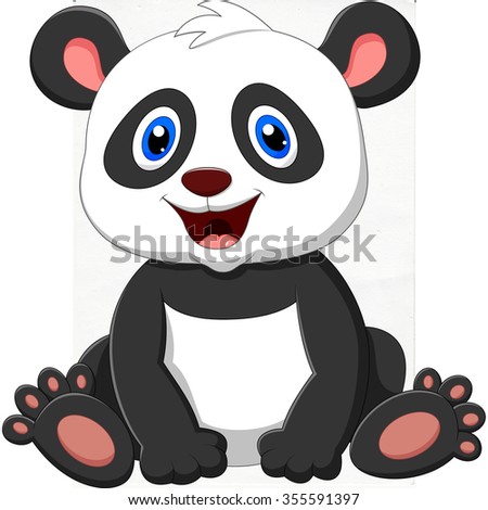 Cute Panda Cartoon Stock Photo 355591397 : Shutterstock
