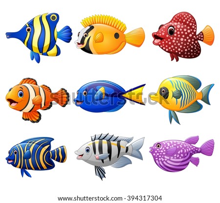 fish cartoon set