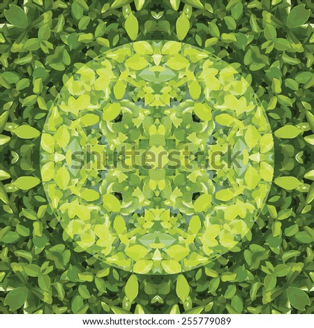 Green foliage pattern