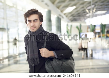 Young man at airport