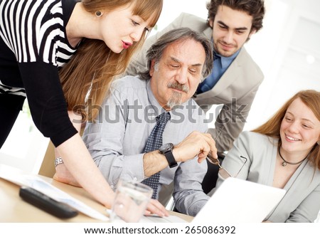 Business people working as a team at the office