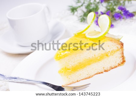 slice of lemon pie