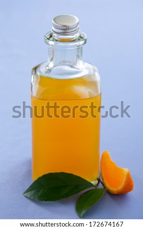 Orange liqueur cooked at home.