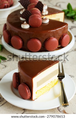 A delightful mousse cake 