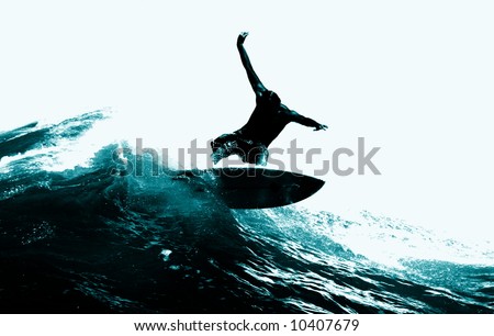 Surfing the Waves off Bondi Beach, Sydney