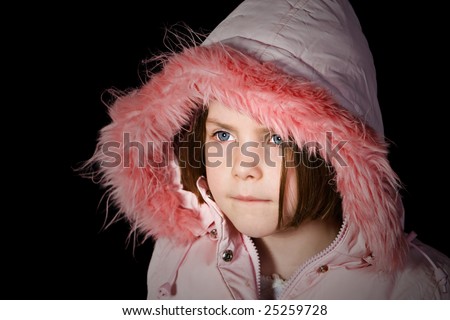 Cute Child in Pink Hooded Top