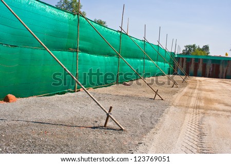 The temporary walls for protection and cover up the botched jobs during construction.
