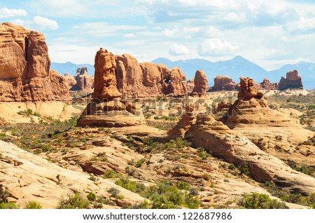 Garden of Eden rock formations in Arches National Park
