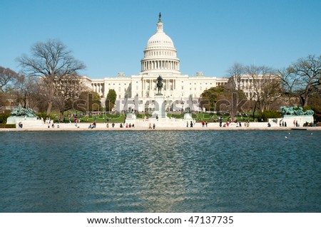 United States Capitol Building, Ulysses S. Grant memorial and reflecting pool