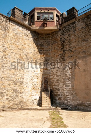 Eastern State Penitentiary walls and guard tower