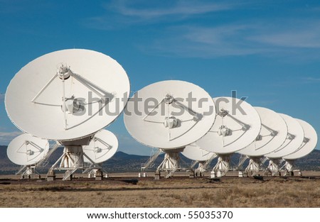 Very Large Array satellite dish antennas