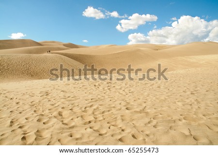 Great Sand Dunes and footsteps