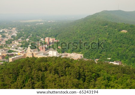 view of Hot Springs, Arkansas from the Hot Springs Mountain Tower
