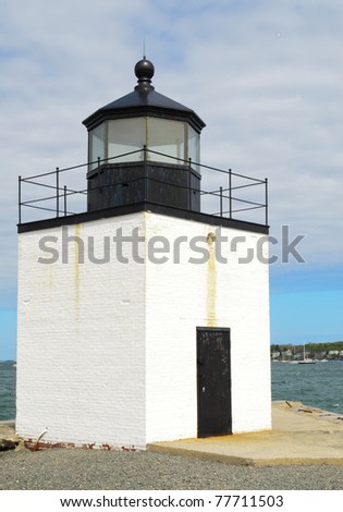 Salem Maritime National Historic Site, Derby Wharf Lighthouse and stone breakwater dock