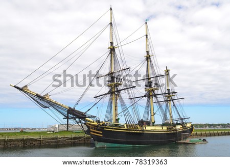 Friendship of Salem docked at Salem Maritime National Historic Site