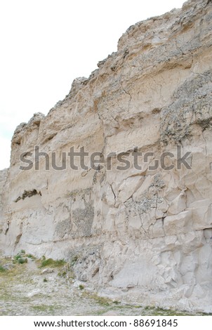 historic Register Cliff pioneer carvings and white cliffs
