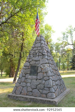 monument to the Battle of the Tongue River at Connor Battlefield State Historic Site