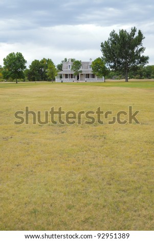 Fort Laramie parade grounds and Commanding Officers Home