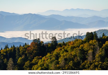 Hazy Overlook at Great Smoky Mountains