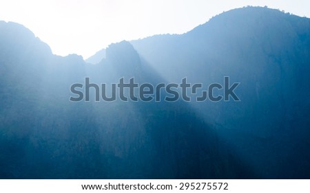 Backlit Mountain at Big Bend National Park