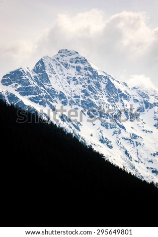 Snow Capped Summit at Olympic National Park