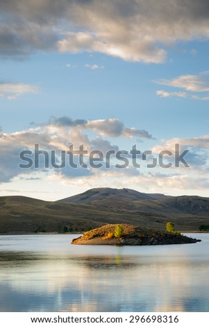 Island in Lake at Curecanti National Recreation Area