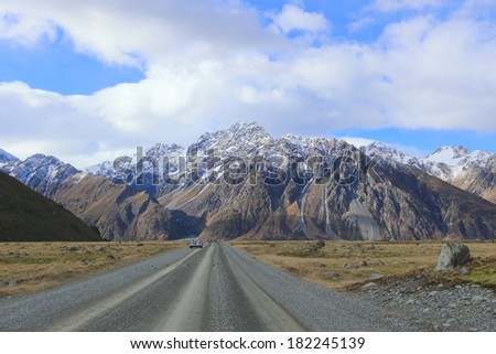Mount Cook in the south Island, New Zealand.