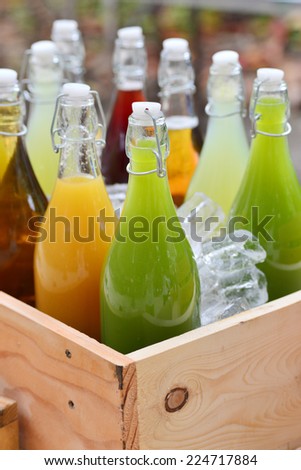 Mixed Ice Cold Juice Bottle.