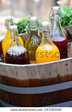 Mixed Ice Cold Juice Bottles