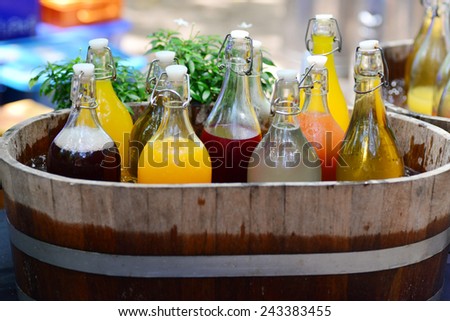 Mixed Ice Cold Juice Bottles