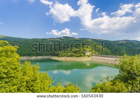Panoramic view of the hydro dam Macedonia