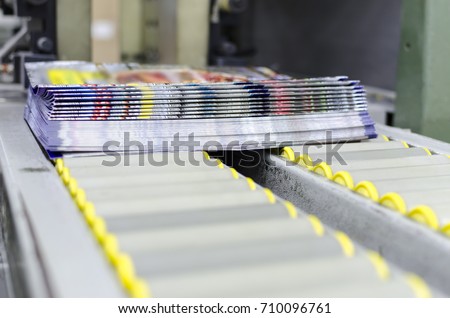Print shop press printing magazine finishing line