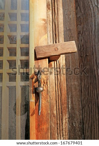 Vintage door - old wood door Korea