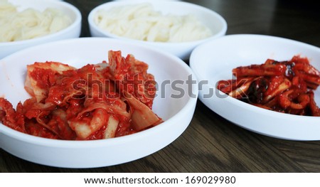 Kimchi cabbage chili radish - korean food