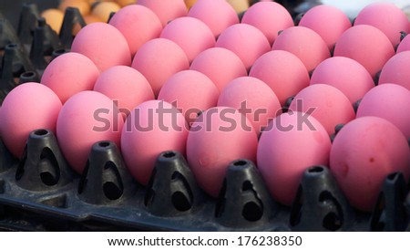 preserved eggs at the market