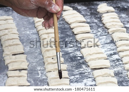 Deep-fried dough stick in the market