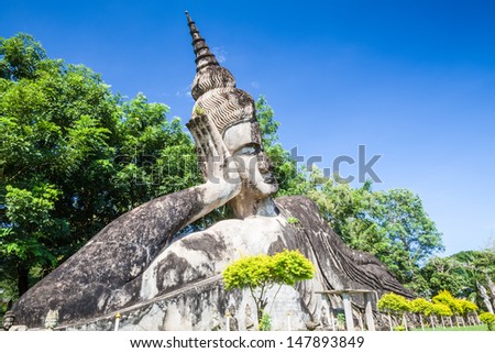 Buddhist statues at Buddha Park, Wat xiengkuane, Vientiane, Laos